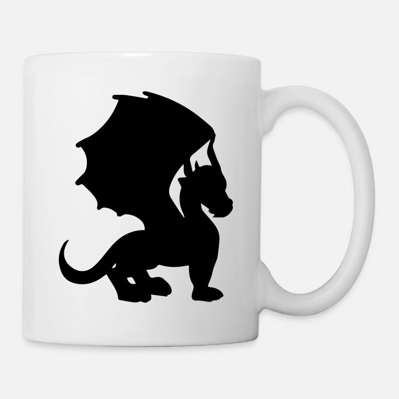 Geflügelter Drache - Tasse - Weiß