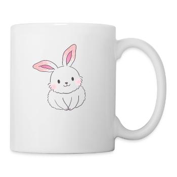 Lapin mignon a l'air drôle - Mug blanc - blanc - Droite