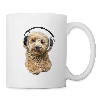 Poodle Pepe with headphones - Mug - white - Right