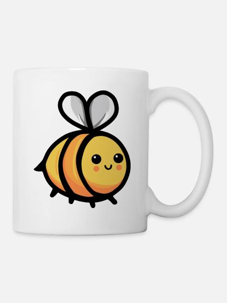 Süße Sommer Biene - Tasse - Weiß