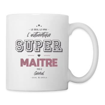 L authentique super maitre - Mug blanc - blanc - Droite