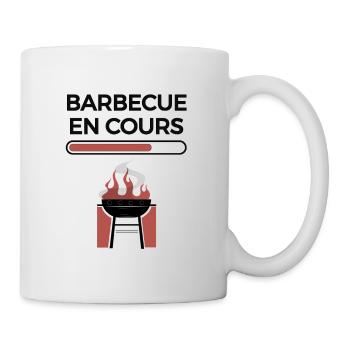 Barbecue en cours cadeau grillade humour - Mug blanc - blanc - Droite