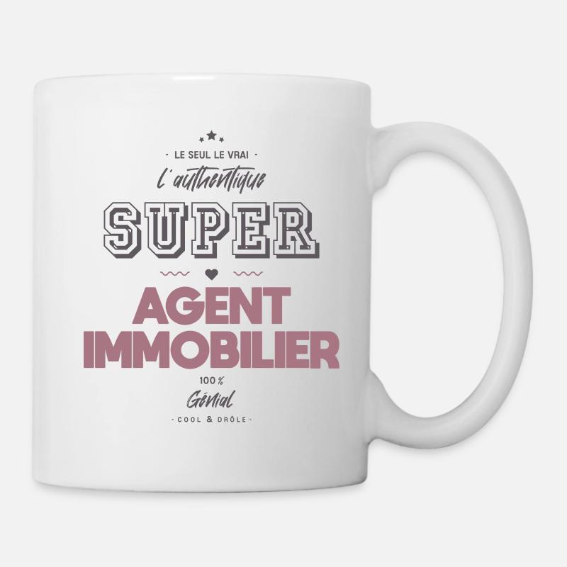 L authentique super agent immobilier - Mug blanc - blanc