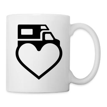 Camping-car coeur - Mug blanc - blanc - Droite