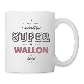 L authentique super wallon - Mug blanc - blanc - Droite