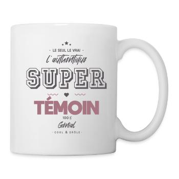 L authentique super témoin - Mug blanc - blanc - Droite