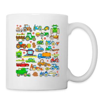 Tractors Agricultural vehicles Combine harvesters - Mug - white - Right