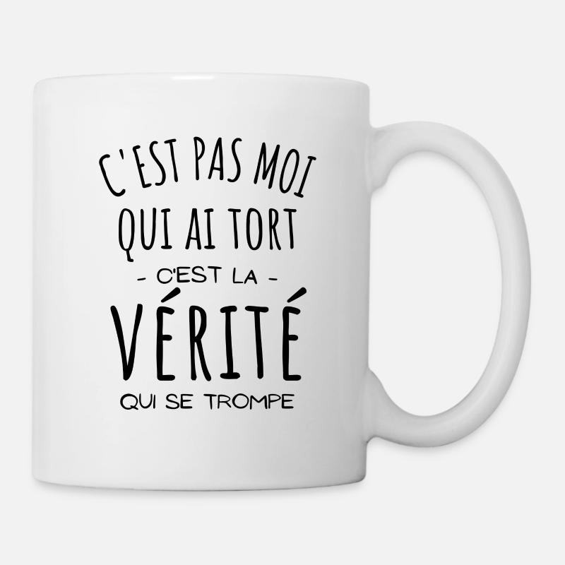 La vérité se trompe - Humour grand gueule - Mug blanc - blanc