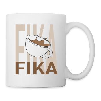 Fika Kaffee Pause Schwedisch - Tasse - Weiß - Rechts