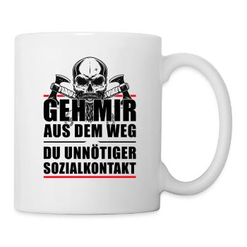 Einzelgänger Unnötiger Sozialkontakt - Tasse - Weiß - Rechts