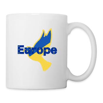 Europe Ukraine Dove of Peace Peace Support War - Mug - white - Right