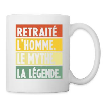 HOMME RETRAITÉ LÉGENDE - Mug blanc - blanc - Droite