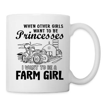 Vous voulez être une fille de ferme cool - Mug blanc - blanc - Droite