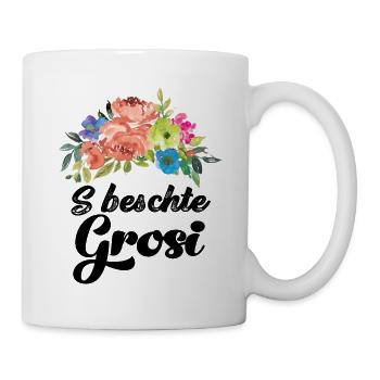 S Beschte Grosi Oma Schweiz Schweizerdeutsch Omi - Tasse - Weiß - Rechts