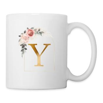 Monogramme personnalisable Y Flower Arch - Mug blanc - blanc - Droite