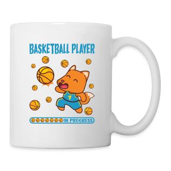 Basketballer Fox Basketball Player In Progress - Mug - white - Right