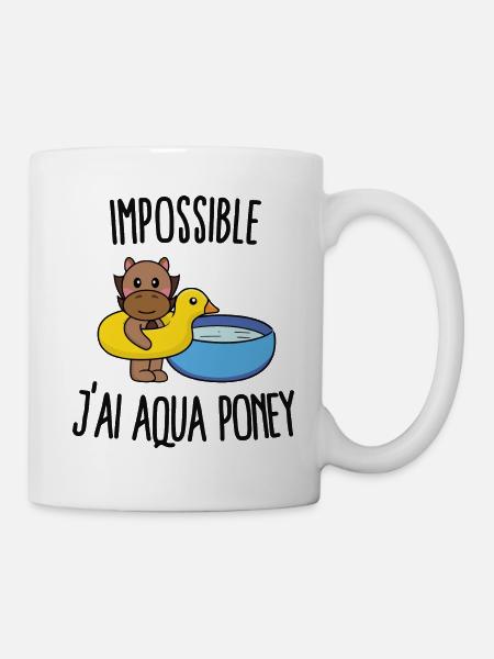 Impossible j'ai aqua poney - Mug blanc - blanc