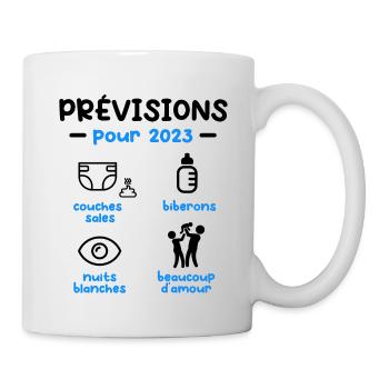 annonce grossesse papa prévisions 2023 - Mug blanc - blanc - Droite