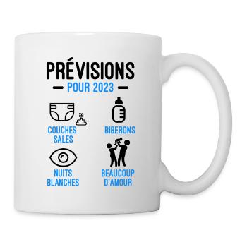 annonce grossesse papa prévisions 2023 futur papa - Mug blanc - blanc - Droite