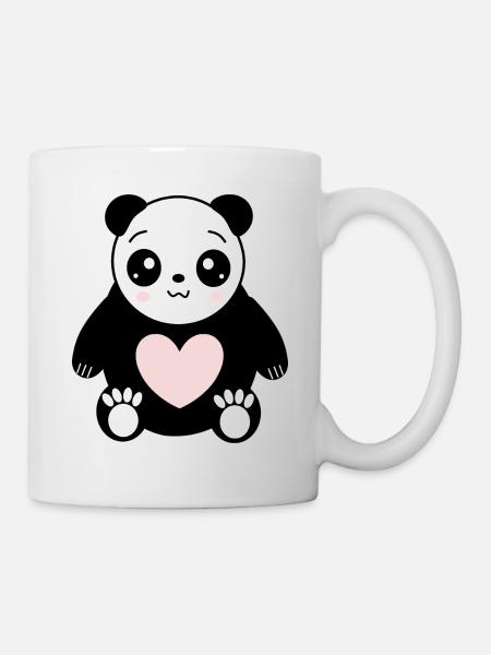 Herz Pandabär Valentinstag Geschenke Valentinstag - Tasse - Weiß