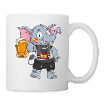 Spanien Fan Elefant - Tasse - Weiß - Rechts