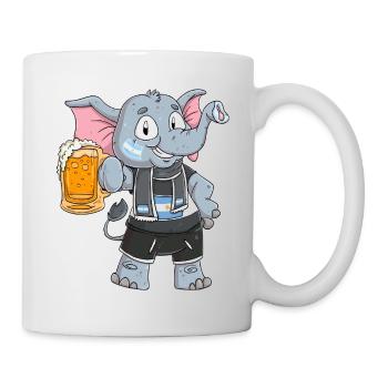 Argentinian fan elephant - Mug - white - Right