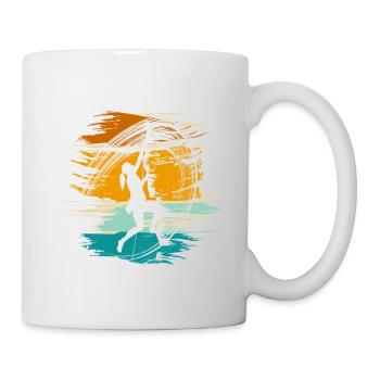Kletterin Bergsteigerin klettern geschenk frau - Tasse - Weiß - Rechts