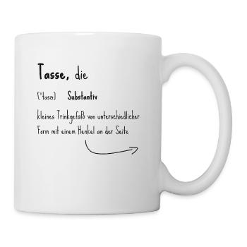 Tasse Duden mit Pfeil - Tasse - Weiß - Rechts
