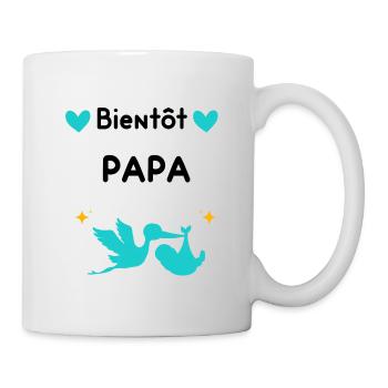 cadeau annonce grossesse papa Bientôt papa - Mug blanc - blanc - Droite