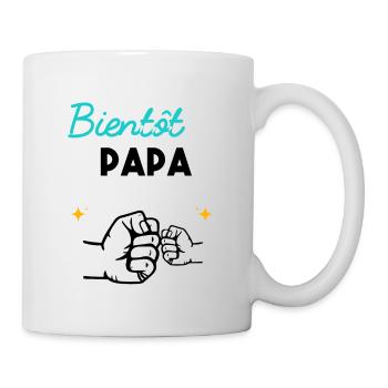 cadeau naissance grossesse père Bientôt papa - Mug blanc - blanc - Droite