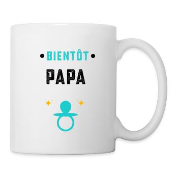 annonce grossesse cadeau Bientôt papa - Mug blanc - blanc - Droite