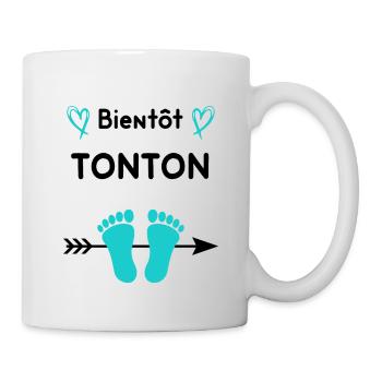 Bientôt tonton oncle annonce grossesse tonton - Mug blanc - blanc - Droite