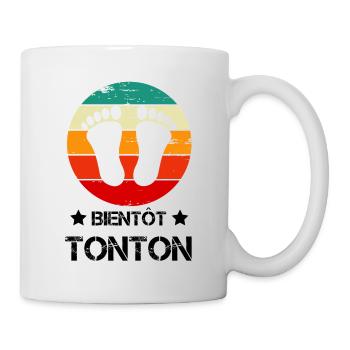 Bientôt tonton oncle annonce grossesse vintage - Mug blanc - blanc - Droite
