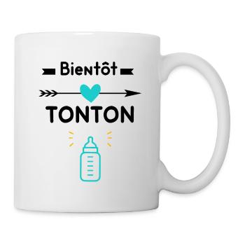 annonce grossesse tonton oncle Bientôt tonton - Mug blanc - blanc - Droite