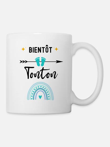 Bientôt tonton cadeau naissance tonton oncle - Mug blanc - blanc