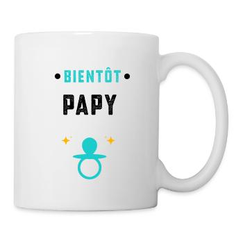 annonce grossesse cadeau Bientôt papy - Mug blanc - blanc - Droite