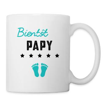 Bientôt papy cadeau grossesse famille papy - Mug blanc - blanc - Droite