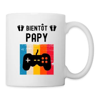 Bientôt papy gamer gaming annonce grossesse papy - Mug blanc - blanc - Droite