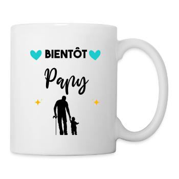 cadeau annonce grossesse papy Bientôt papy - Mug blanc - blanc - Droite