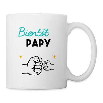 cadeau naissance grossesse papy Bientôt papy - Mug blanc - blanc - Droite