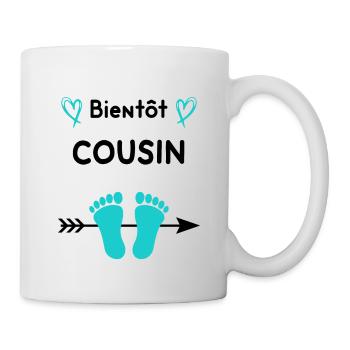 Bientôt cousin annonce grossesse cousin - Mug blanc - blanc - Droite