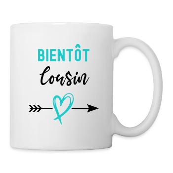 Bientôt cousin cadeau annonce grossesse cousin - Mug blanc - blanc - Droite