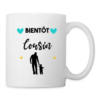 cadeau annonce grossesse cousin Bientôt cousin - Mug blanc - blanc - Droite