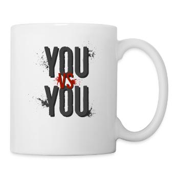 YOU VS YOU – Motiv für hellen Hintergrund - Tasse - Weiß - Rechts