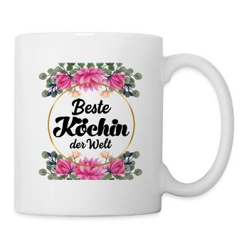 Beste Köchin Profiköchin kochen Hobbykoch - Tasse - Weiß - Rechts