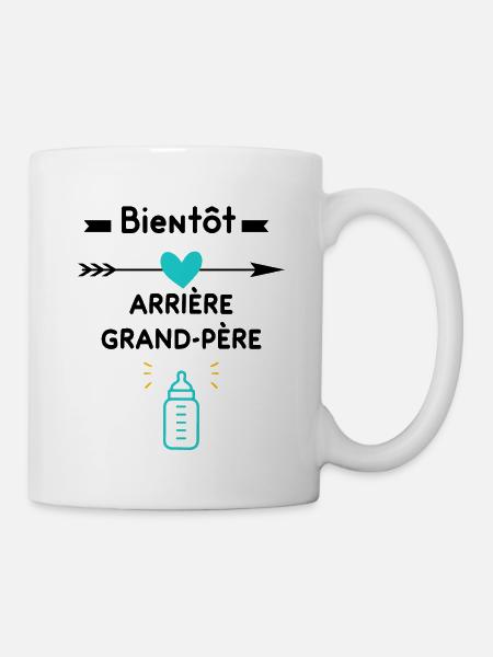 annonce grossesse Bientôt arrière-grand-père - Mug blanc - blanc