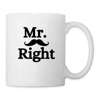 Mr. Right - Tasse - Weiß - Rechts