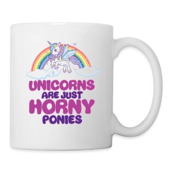 Lustiger Einhorn Spruch I Einhörner - Tasse - Weiß - Rechts