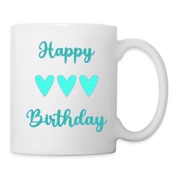 HAPPY BIRTHDAY. HAPPY BIRTHDAY. ANNIVERSARY. - Mug - white - Right