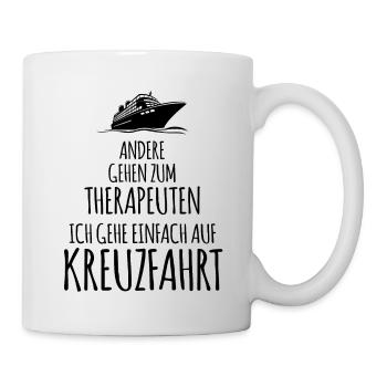 Kreuzfahrt Kreuzfahrtschiff Seereise Meer Geschenk - Tasse - Weiß - Rechts